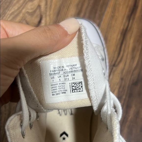 White Converse Chuck Taylor High-Top Sneakers - Picture 6 of 6